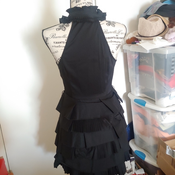 BCBG Black Halter bottom layer dress - Picture 3 of 5